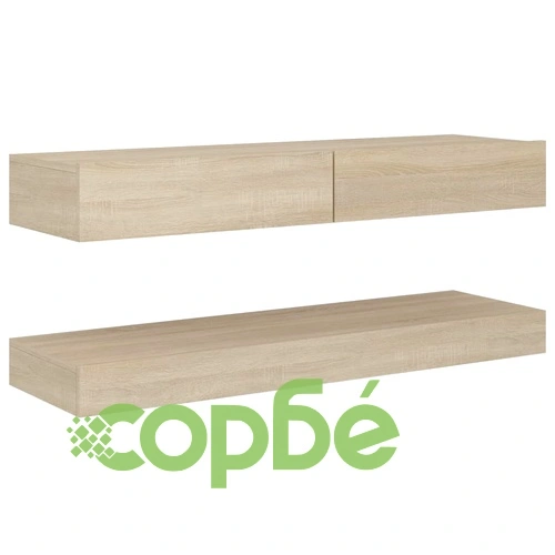 ТВ шкаф с LED осветление, дъб сонома, 120x35 см ➤ топ цена ➤ sorbe.bg