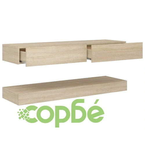 ТВ шкаф с LED осветление, дъб сонома, 120x35 см ➤ топ цена ➤ sorbe.bg