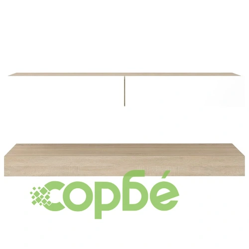 ТВ шкаф с LED осветление, бяло и дъб сонома, 120x35 см на топ цена от sorbe.bg ТВ шкаф с LED осветление, бяло и дъб сонома, 120x35 см ➤ топ цена ➤ sorbe.bg