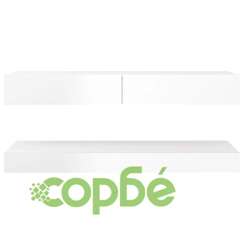 ТВ шкаф с LED осветление, бял гланц, 120x35 см на топ цена от sorbe.bg ТВ шкаф с LED осветление, бял гланц, 120x35 см ➤ топ цена ➤ sorbe.bg