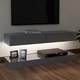 ТВ шкаф с LED осветление, сив гланц, 120x35 см