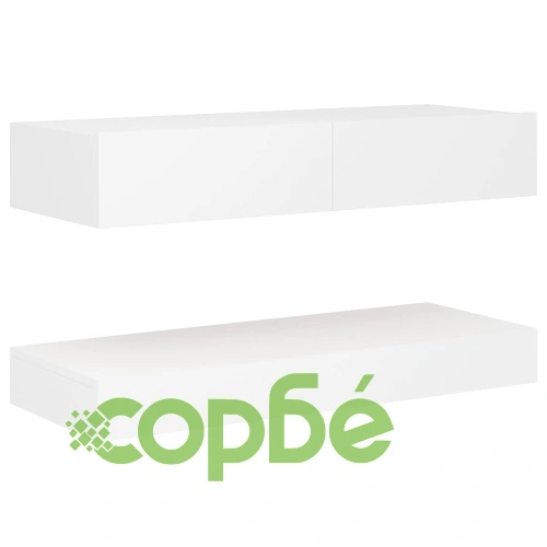 ТВ шкаф с LED осветление, бял, 90x35 см на топ цена от sorbe.bg ТВ шкаф с LED осветление, бял, 90x35 см ➤ топ цена ➤ sorbe.bg