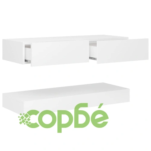 ТВ шкаф с LED осветление, бял, 90x35 см на топ цена от sorbe.bg ТВ шкаф с LED осветление, бял, 90x35 см ➤ топ цена ➤ sorbe.bg