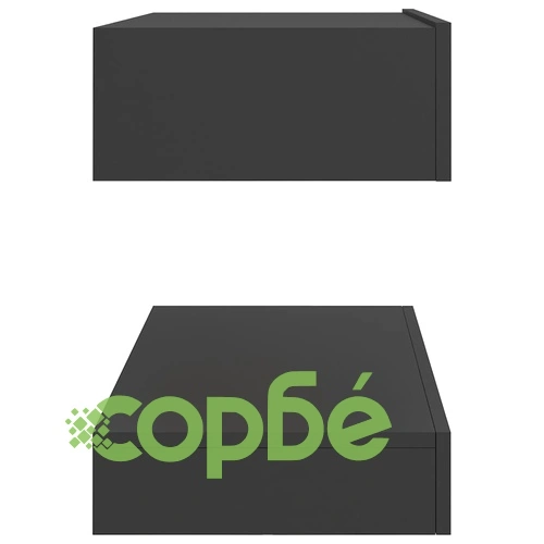 ТВ шкаф с LED осветление, сив, 90x35 см ➤ топ цена ➤ sorbe.bg