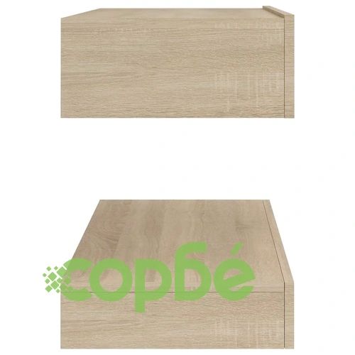 ТВ шкаф с LED осветление, дъб сонома, 90x35 см ➤ топ цена ➤ sorbe.bg