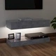 ТВ шкаф с LED осветление, бетонно сив, 90x35 см