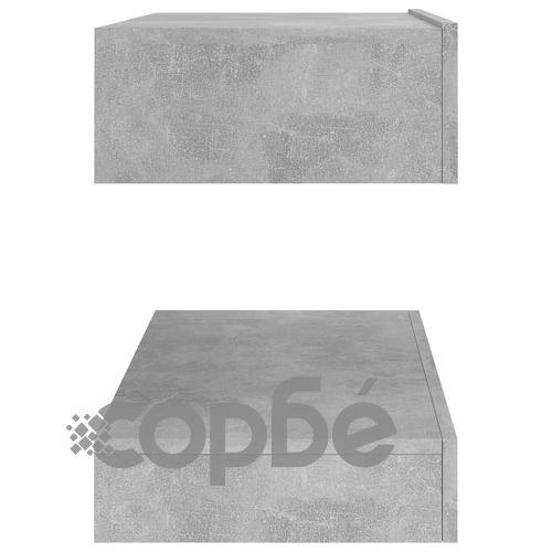ТВ шкаф с LED осветление, бетонно сив, 90x35 см ➤ топ цена ➤ sorbe.bg