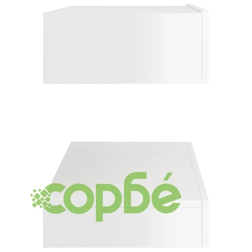 ТВ шкаф с LED осветление, бял гланц, 90x35 см ➤ топ цена ➤ sorbe.bg
