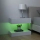 ТВ шкафове с LED осветление, 2 бр, бели, 60x35 см