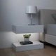 ТВ шкафове с LED осветление, 2 бр, бели, 60x35 см