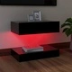 ТВ шкаф с LED осветление, черен, 60x35 см
