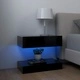 ТВ шкаф с LED осветление, черен, 60x35 см