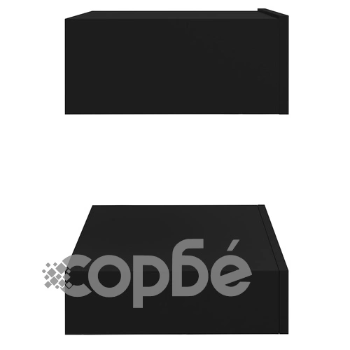 ТВ шкаф с LED осветление, черен, 60x35 см ➤ топ цена ➤ sorbe.bg