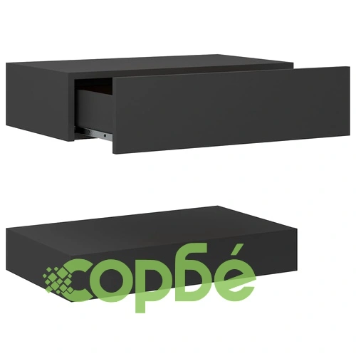 ТВ шкаф с LED осветление, сив, 60x35 см ➤ топ цена ➤ sorbe.bg