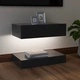 ТВ шкаф с LED осветление, сив, 60x35 см