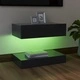 ТВ шкаф с LED осветление, сив, 60x35 см