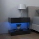ТВ шкаф с LED осветление, сив, 60x35 см