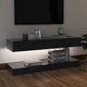 ТВ шкафове с LED осветление, 2 бр, сиви, 60x35 см