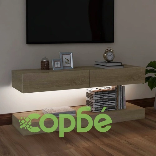 ТВ шкафове с LED осветление, 2 бр, дъб сонома, 60x35 см на топ цена от sorbe.bg ТВ шкафове с LED осветление, 2 бр, дъб сонома, 60x35 см ➤ топ цена ➤ sorbe.bg