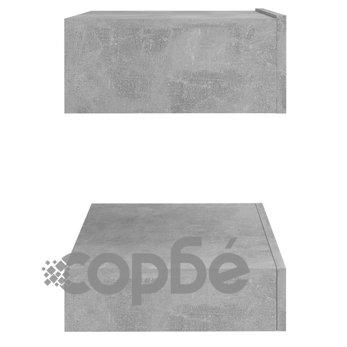 ТВ шкаф с LED осветление, бетонно сив, 60x35 см ➤ топ цена ➤ sorbe.bg