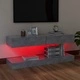 ТВ шкафове с LED осветление, 2 бр, бетонно сив, 60x35 см