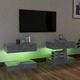 ТВ шкафове с LED осветление, 2 бр, бетонно сив, 60x35 см