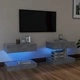 ТВ шкафове с LED осветление, 2 бр, бетонно сив, 60x35 см