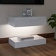 ТВ шкаф с LED осветление, бял гланц, 60x35 см