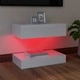 ТВ шкаф с LED осветление, бял гланц, 60x35 см