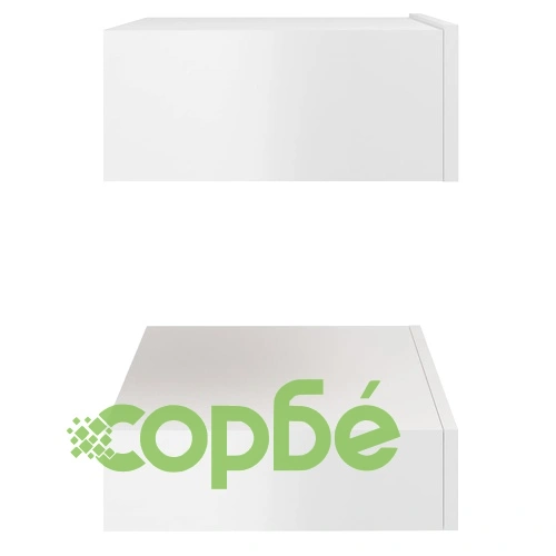 ТВ шкаф с LED осветление, бял гланц, 60x35 см ➤ топ цена ➤ sorbe.bg