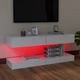 ТВ шкафове с LED осветление, 2 бр, бял гланц, 60x35 см
