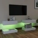 ТВ шкафове с LED осветление, 2 бр, бял гланц, 60x35 см