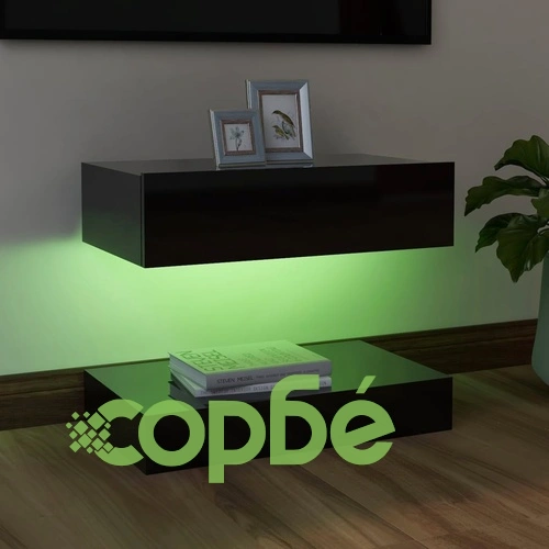 ТВ шкаф с LED осветление, черен гланц, 60x35 см на топ цена от sorbe.bg ТВ шкаф с LED осветление, черен гланц, 60x35 см ➤ топ цена ➤ sorbe.bg