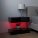 ТВ шкафове с LED осветление, 2 бр, черен гланц, 60x35 см