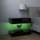 ТВ шкафове с LED осветление, 2 бр, черен гланц, 60x35 см