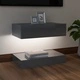ТВ шкаф с LED осветление, сив гланц, 60x35 см