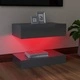 ТВ шкаф с LED осветление, сив гланц, 60x35 см