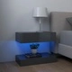 ТВ шкаф с LED осветление, сив гланц, 60x35 см