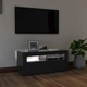 ТВ шкаф с LED осветление, сив, 90x35x40 см