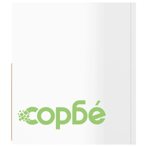 ТВ шкаф с LED осветление, бял гланц, 90x35x40 см ➤ топ цена ➤ sorbe.bg