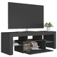 ТВ шкаф с LED осветление, сив, 120x35x40 см