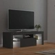 ТВ шкаф с LED осветление, сив, 120x35x40 см