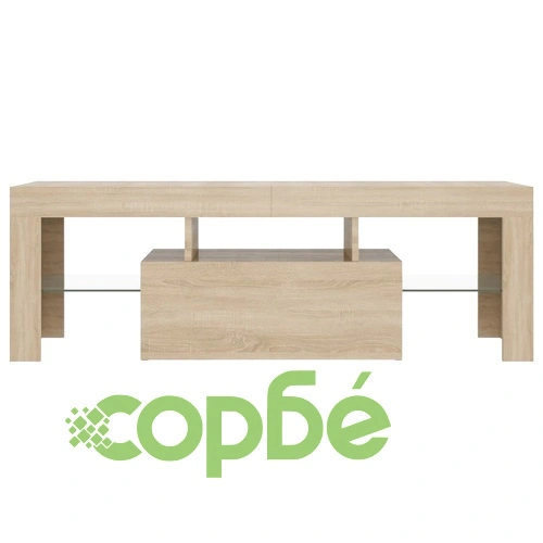 ТВ шкаф с LED осветление, дъб сонома, 120x35x40 см ➤ топ цена ➤ sorbe.bg