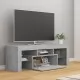 ТВ шкаф с LED осветление, бетонно сив, 120x35x40 см