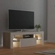 ТВ шкаф с LED осветление, бяло и дъб сонома, 120x35x40 см ТВ шкаф с LED осветление, бяло и дъб сонома, 120x35x40 см