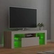ТВ шкаф с LED осветление, бяло и дъб сонома, 120x35x40 см ТВ шкаф с LED осветление, бяло и дъб сонома, 120x35x40 см