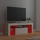 ТВ шкаф с LED осветление, бяло и дъб сонома, 120x35x40 см ТВ шкаф с LED осветление, бяло и дъб сонома, 120x35x40 см