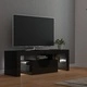 ТВ шкаф с LED осветление, черен гланц, 120x35x40 см ТВ шкаф с LED осветление, черен гланц, 120x35x40 см