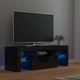 ТВ шкаф с LED осветление, черен гланц, 120x35x40 см ТВ шкаф с LED осветление, черен гланц, 120x35x40 см