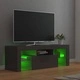 ТВ шкаф с LED осветление, сив гланц, 120x35x40 см